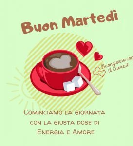 Immagini buongiorno buon Martedì nuove 2022 con il caffè
