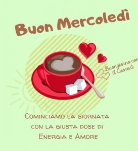 Immagini buongiorno buon Mercoledì nuove 2022 con il caffè