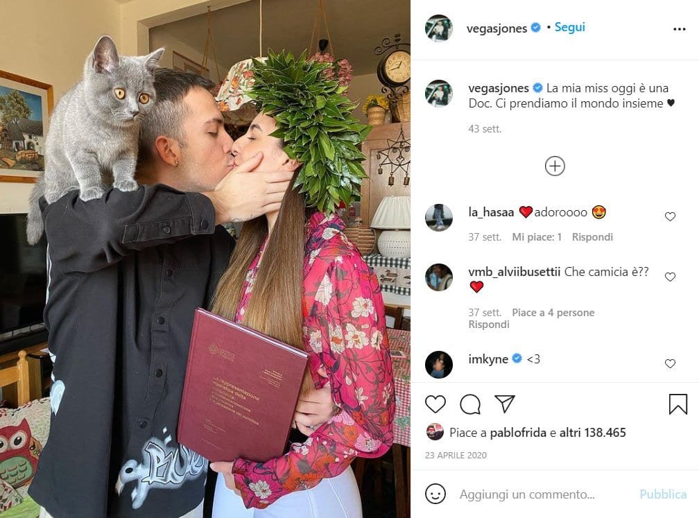 foto fidanzata vegas jones instagram