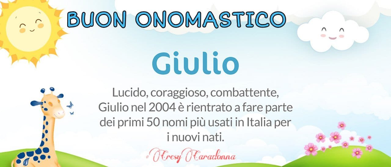 immagini buon onomastico giulio