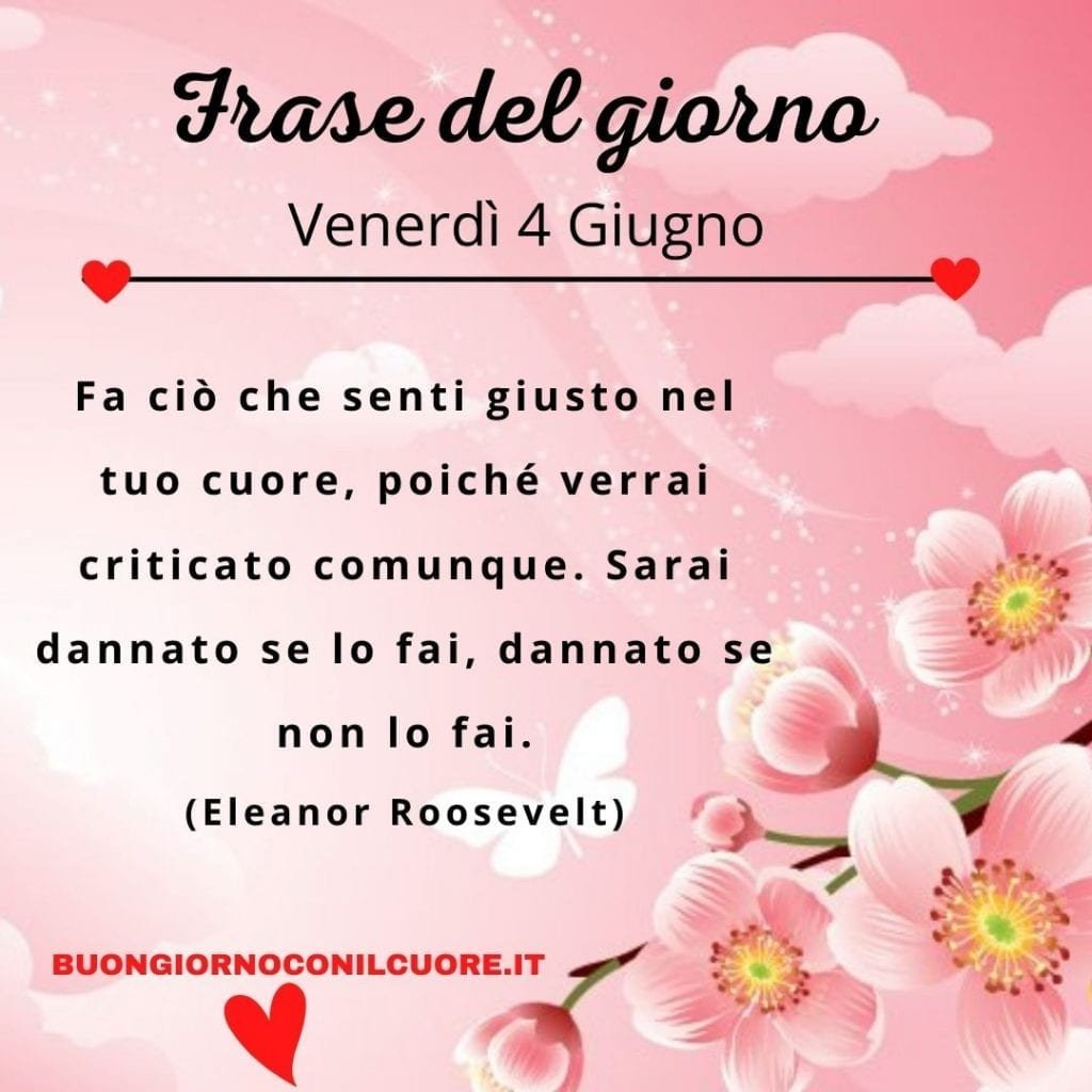 frase del giorno venerdì 4 giugno