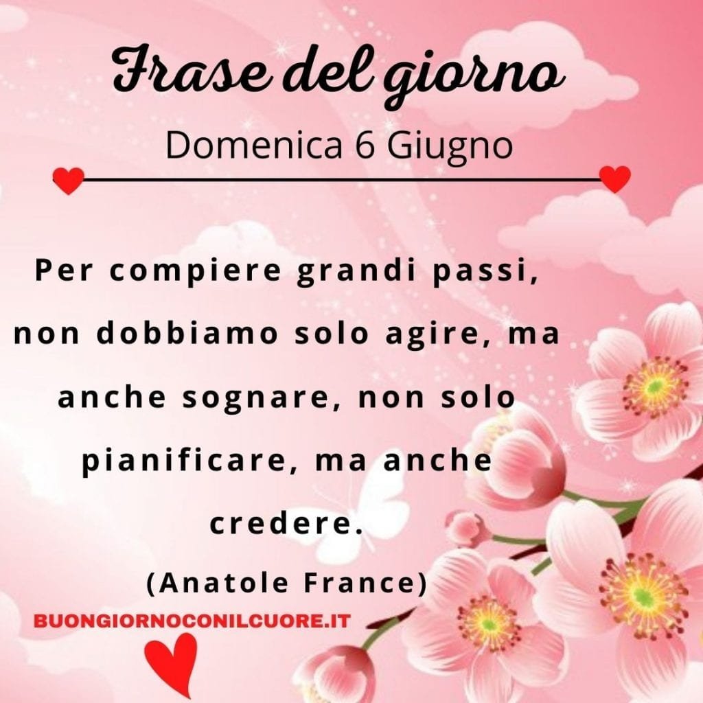 frase del giorno domenica 6 giugno