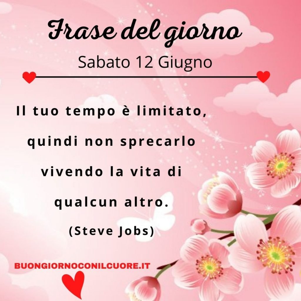frase del giorno sabato 12 giugno 2021