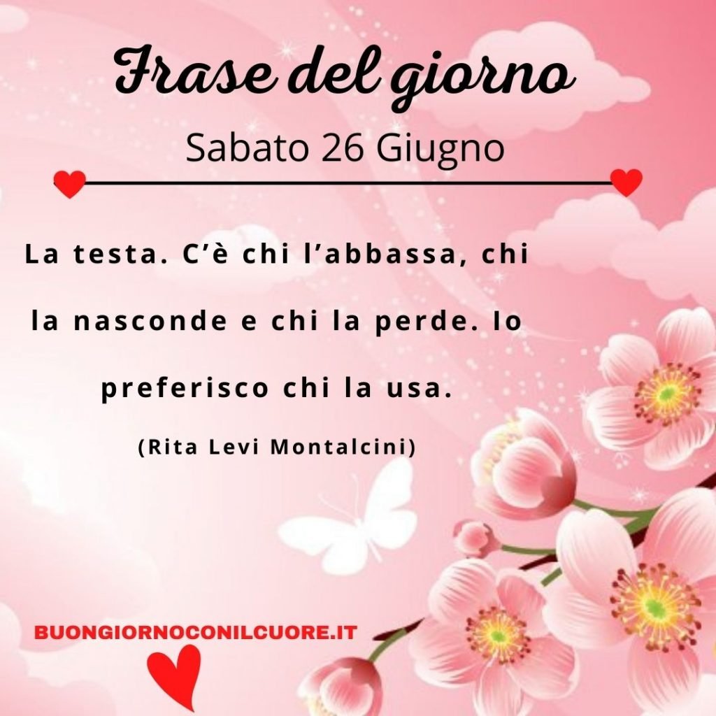 frase giorno sabato 26 giugno