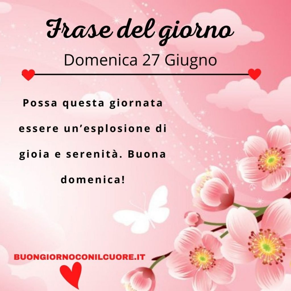 frase del giorno domenica 27 giugno