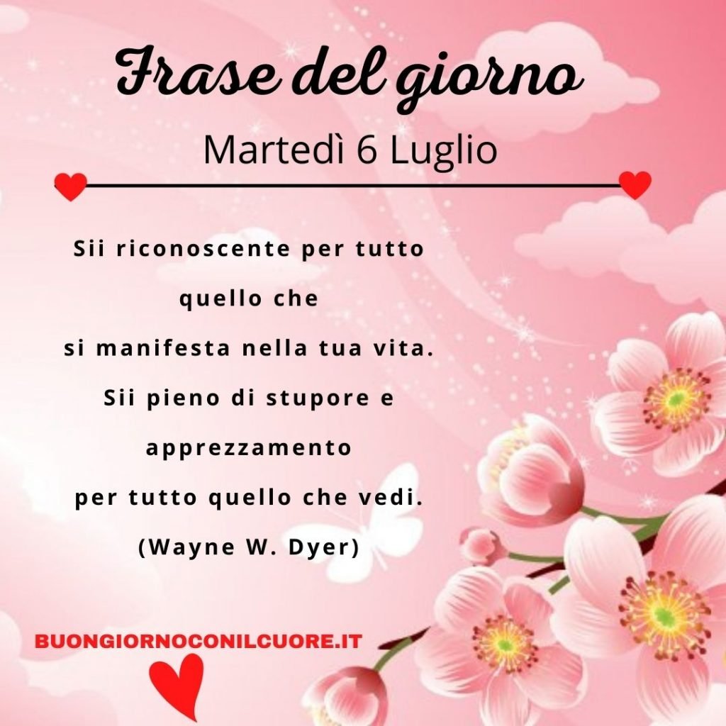 frase del giorno martedì 6 luglio