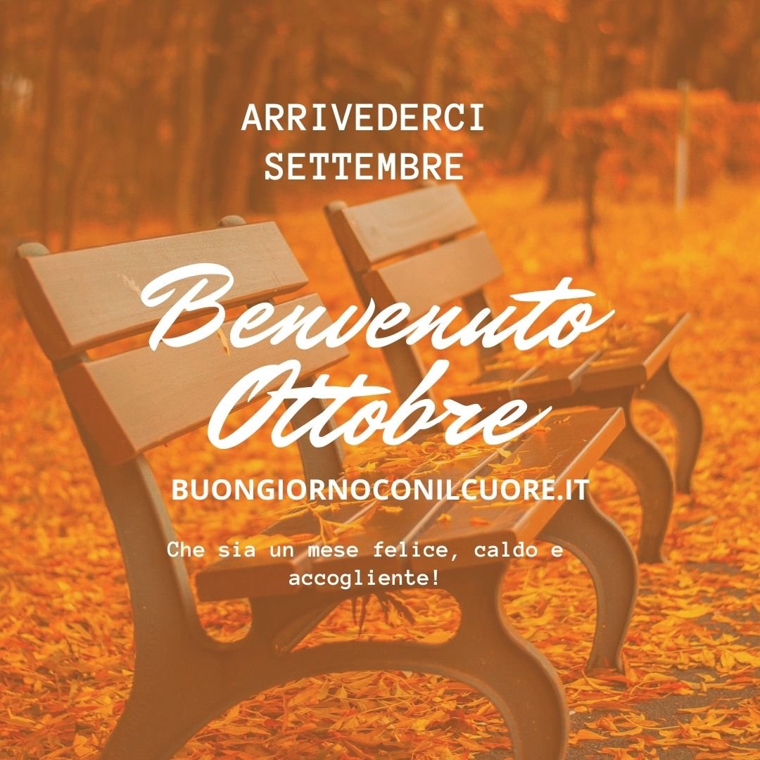 BENVENUTO OTTOBRE