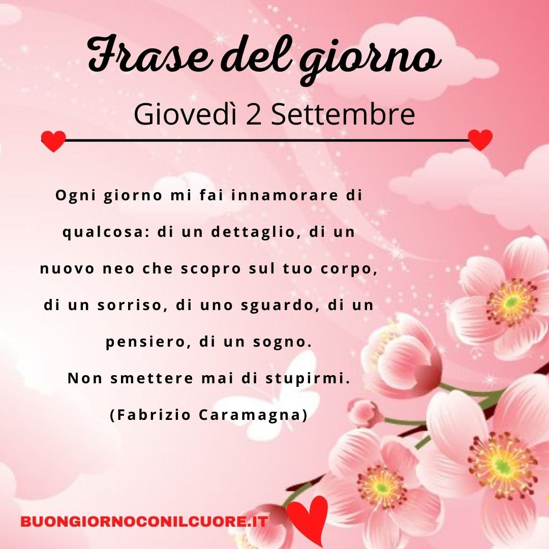 frase del giorno oggi e domani giovedì 2 settembre