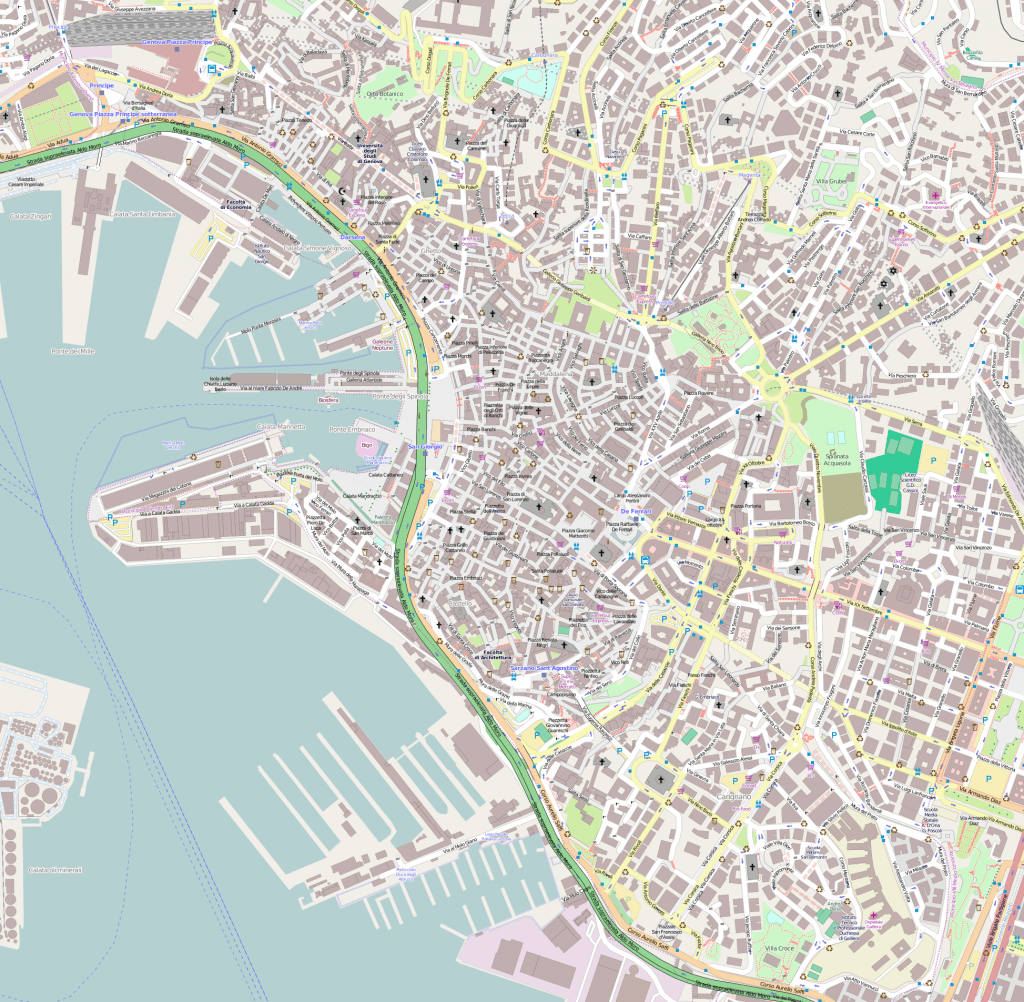 mappa centro storico Genova vicoli
