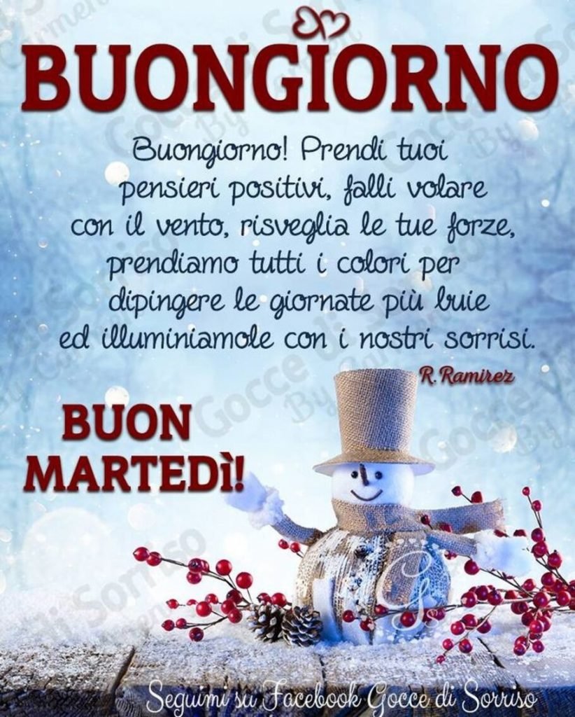 immagini buon martedì invernale