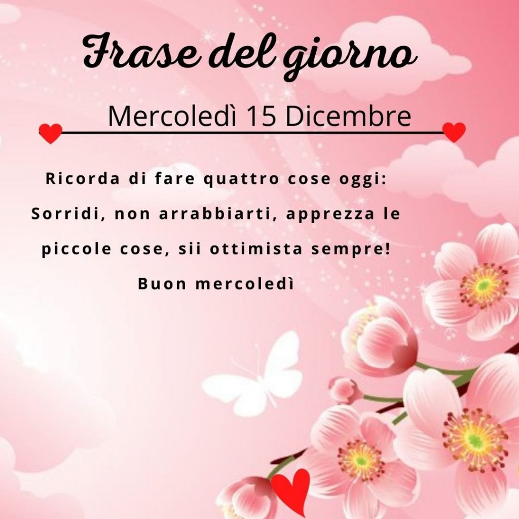 frase del giorno oggi domani mercoledì 15 dicembre 2021