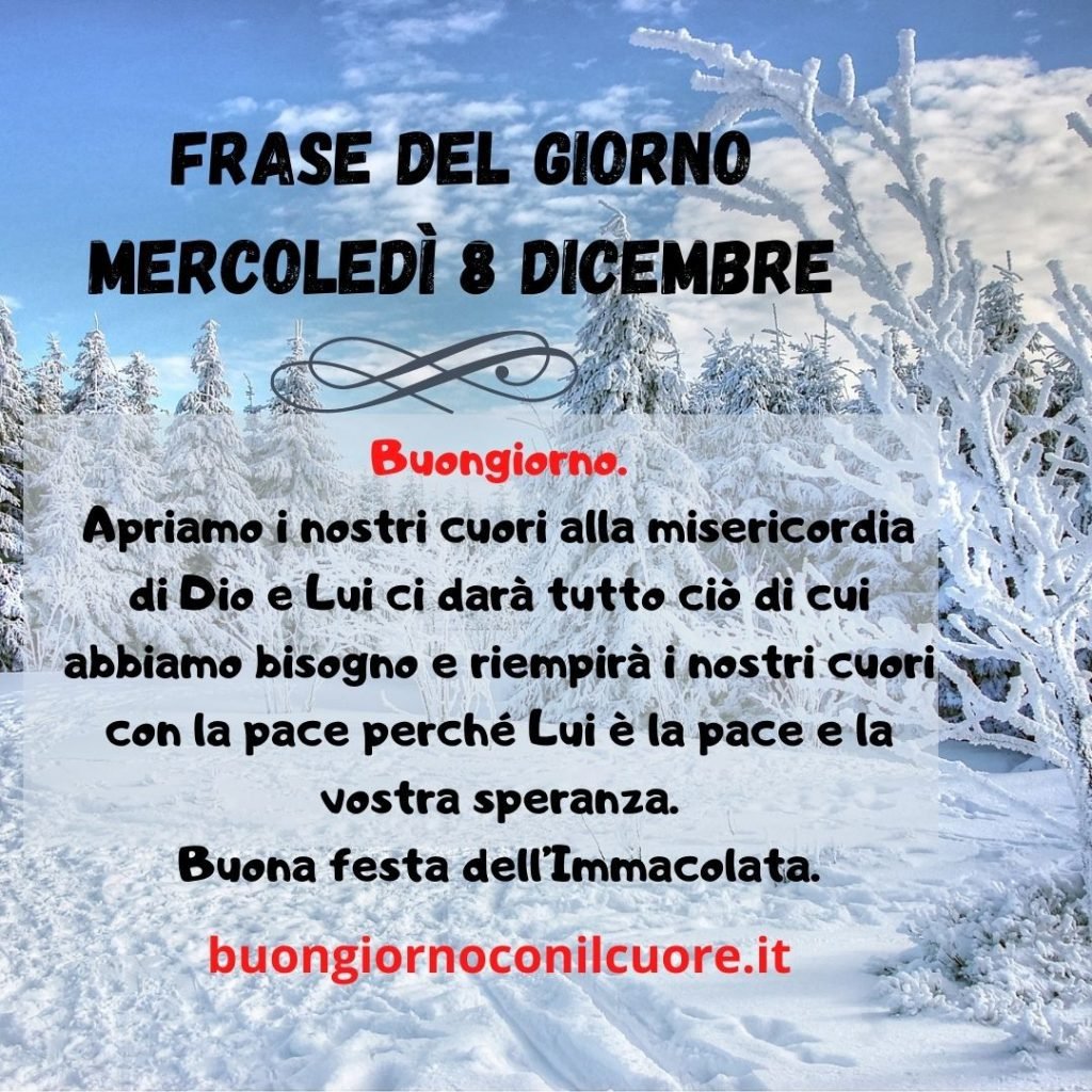 immagine del giorno buona festa immacolata