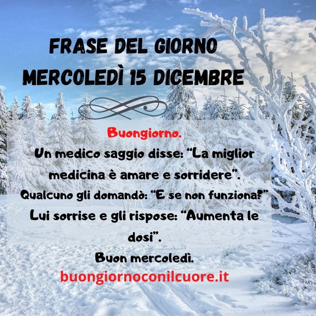 immagine del giorno mercoledì 15 Dicembre 2021
