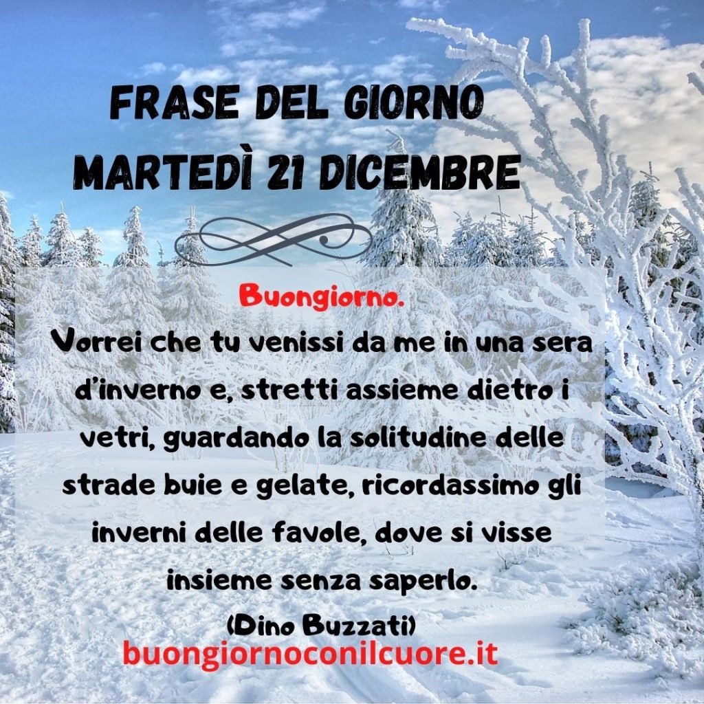 immagine del giorno martedì 21 dicembre 2021