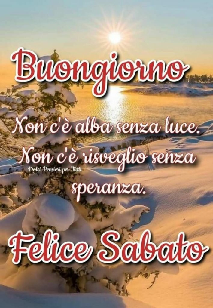 buon sabato immagini invernali 2022
