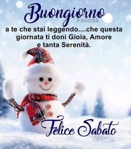 buon sabato immagini invernali 2022