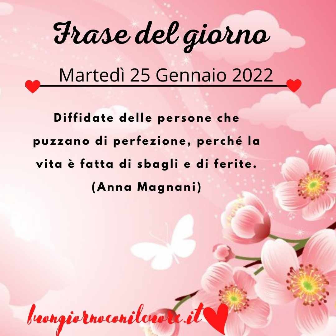 Immagine del giorno domani martedì 25 Gennaio 2022