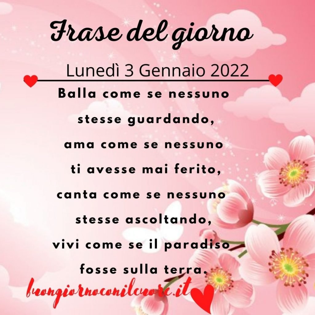 immagine del giorno lunedì 3 gennaio 2022 oggi domani