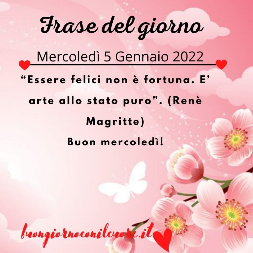 immagine del giorno mercoledì 5 gennaio 2022 oggi domani