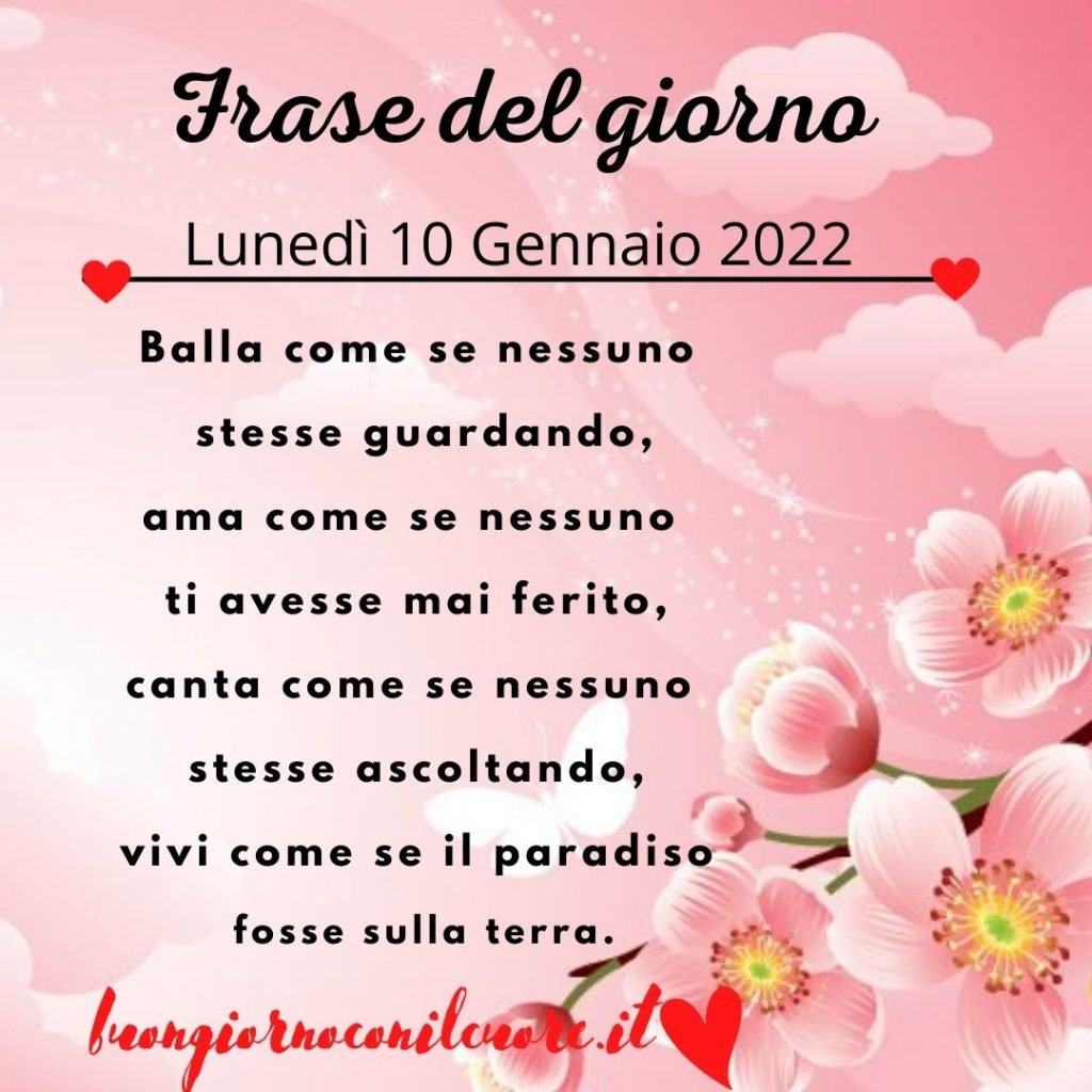 immagine del giorno lunedì 10 gennaio 2022