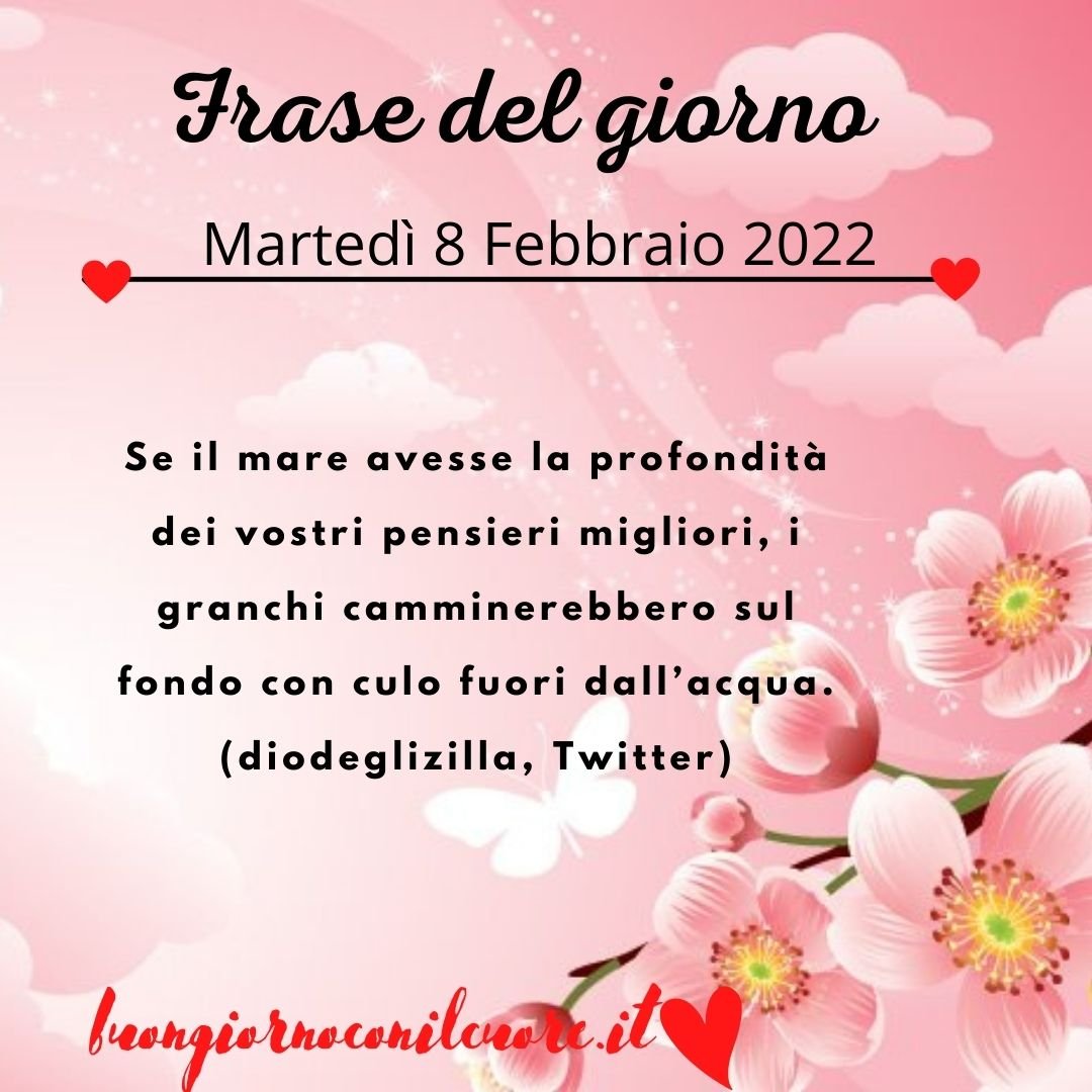 immagine del giorno oggi domani martedì 8 febbraio 2022