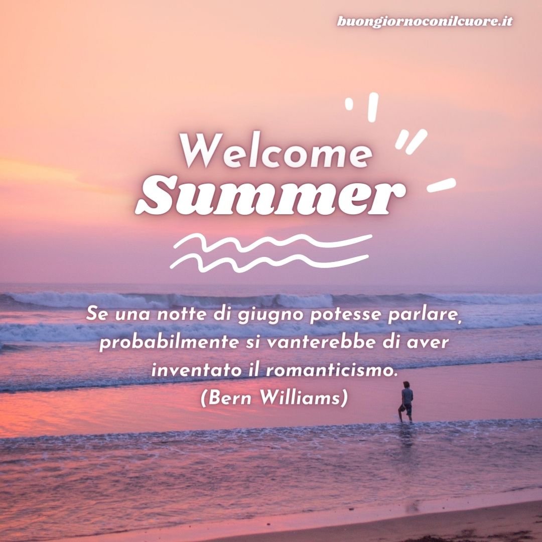 benvenuta estate. Buon primo giorno di estate