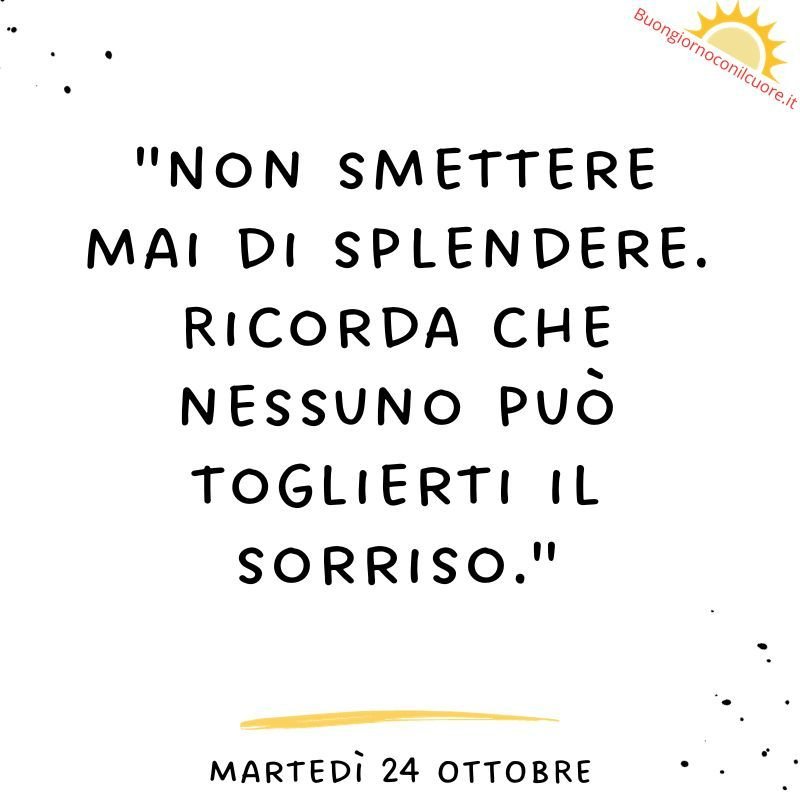 frase del giorno oggi domani martedì 24 ottobre 2023