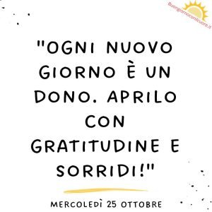 FRASE DEL GIORNO OGGI E DOMANI MERCOLEDì 25 OTTOBRE 2023