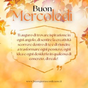 immagini buongiorno mercoledì 9 ottobre 2024