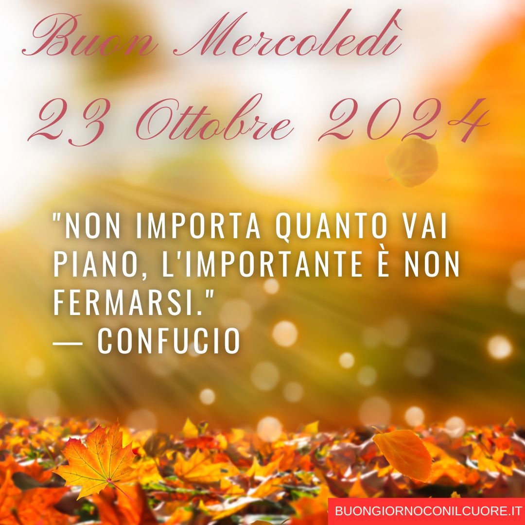 frase del giorno oggi mercoledì 23 ottobre 2024