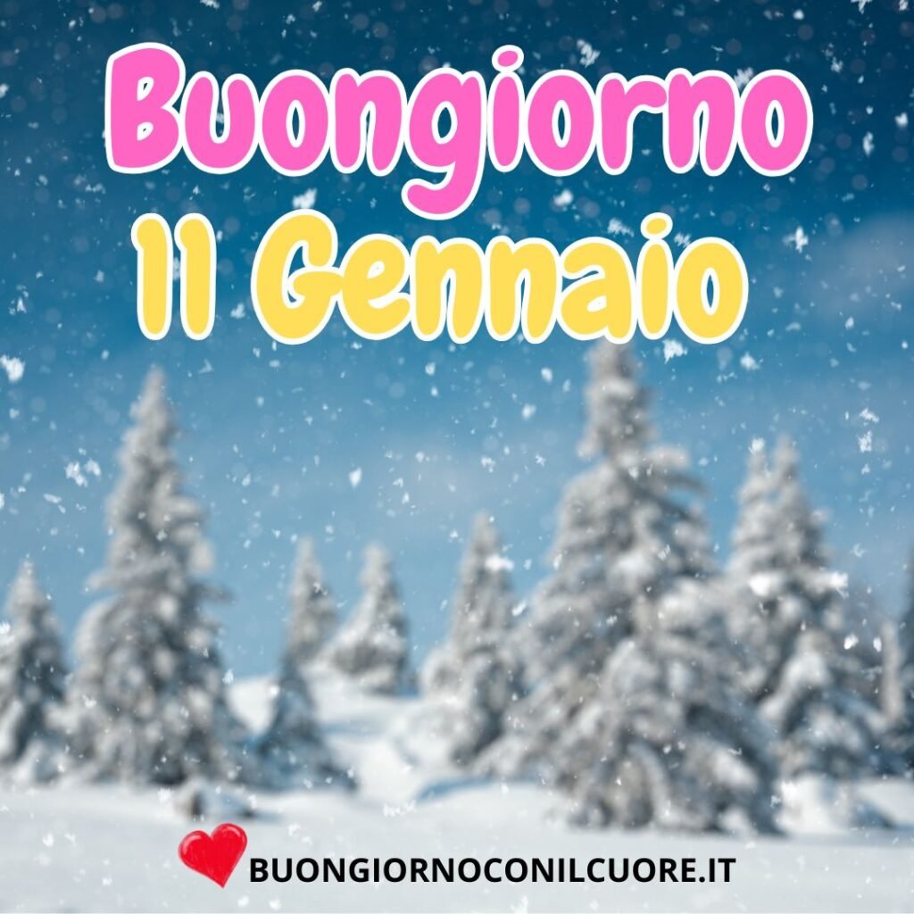 buongiorno 11 gennaio